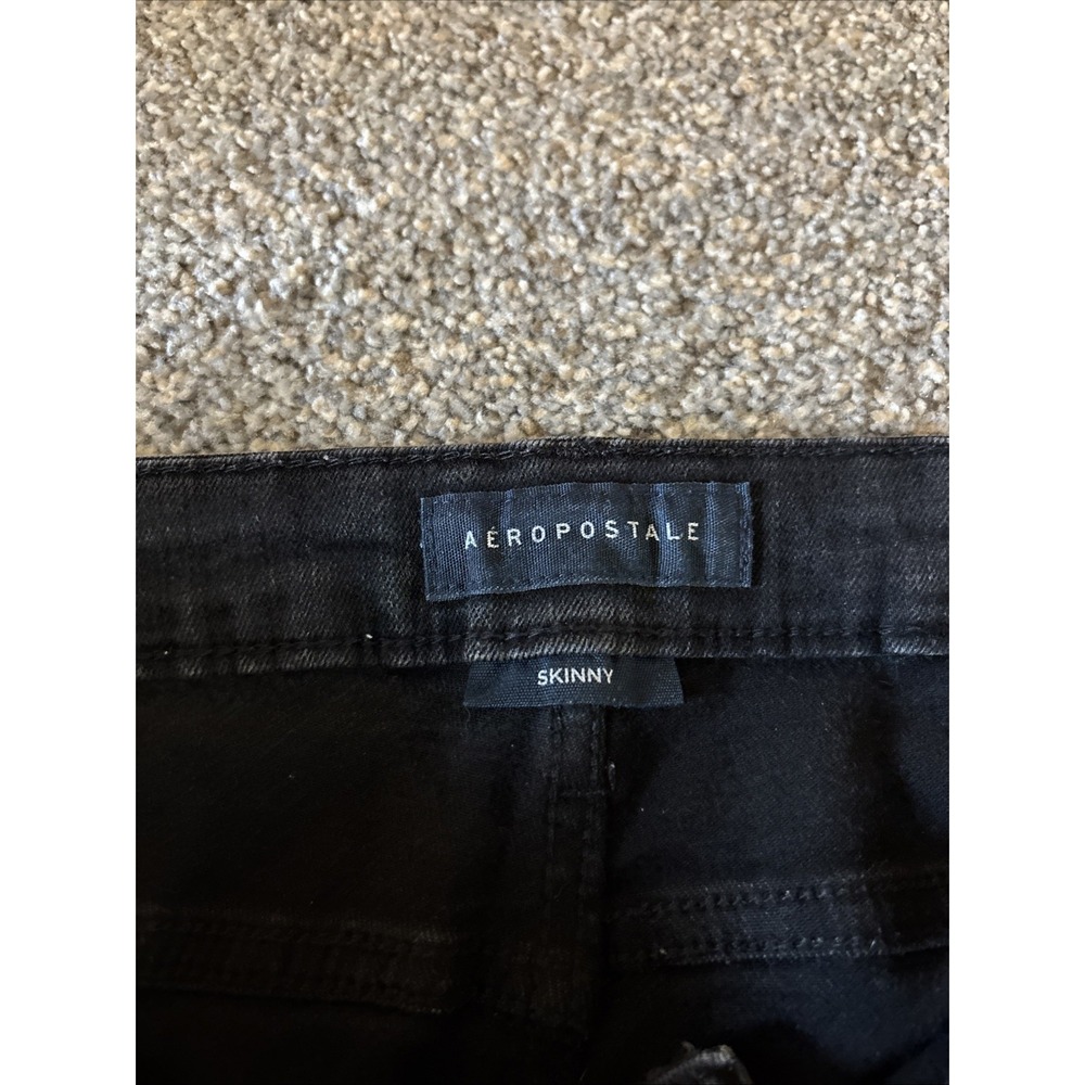 AERO Aeropostale Skinny Black Jeans Womens Size 34/34 - Picture 2 of 4